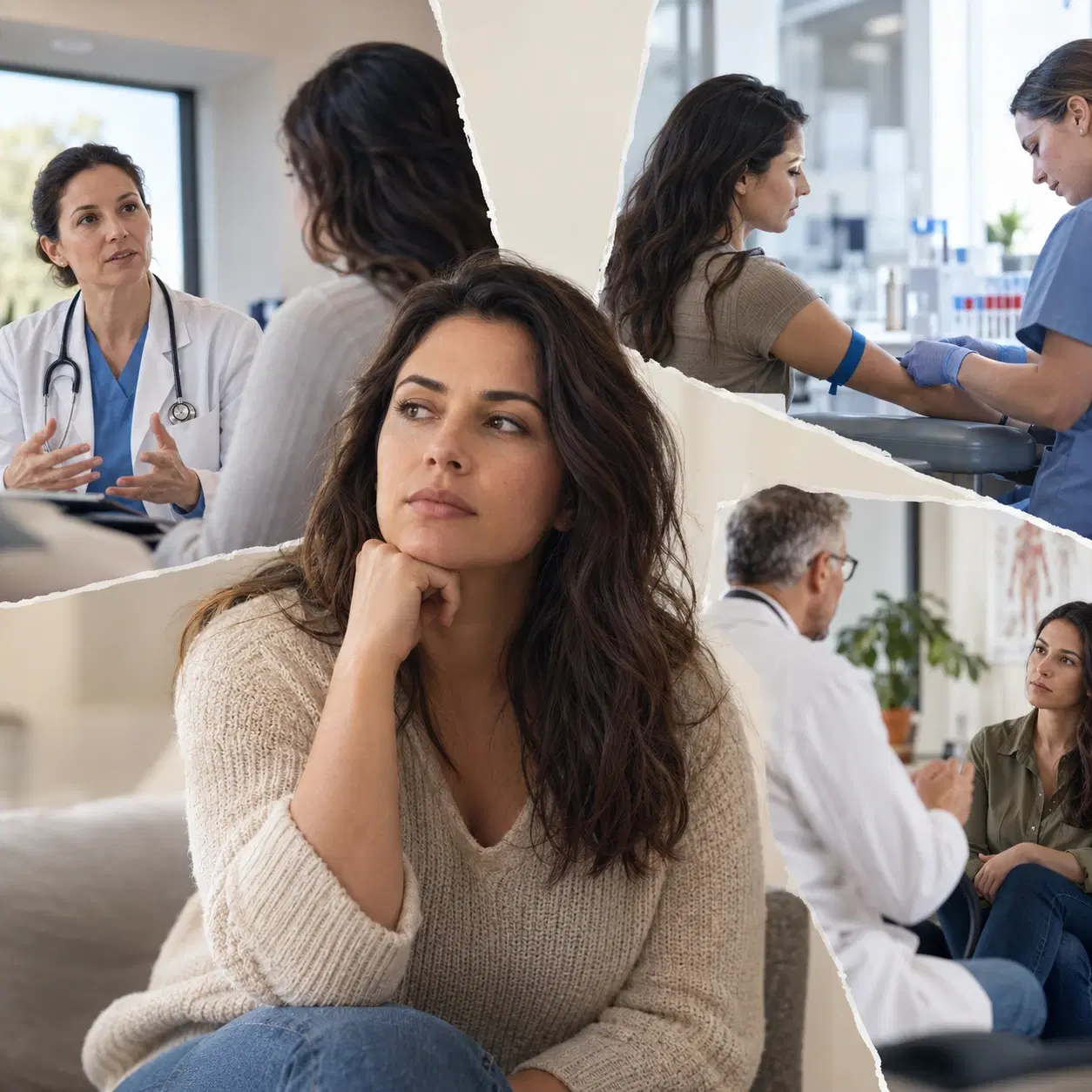 Clinician speaking with a patient